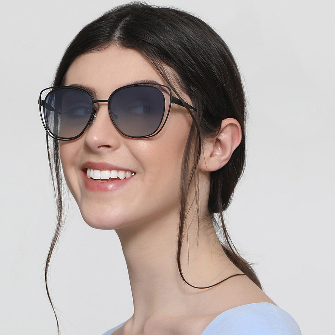 John Jacobs Online Black Full Rim Cat Eye right side