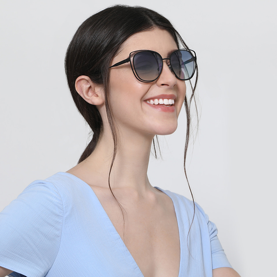 John Jacobs Online Black Full Rim Cat Eye left side