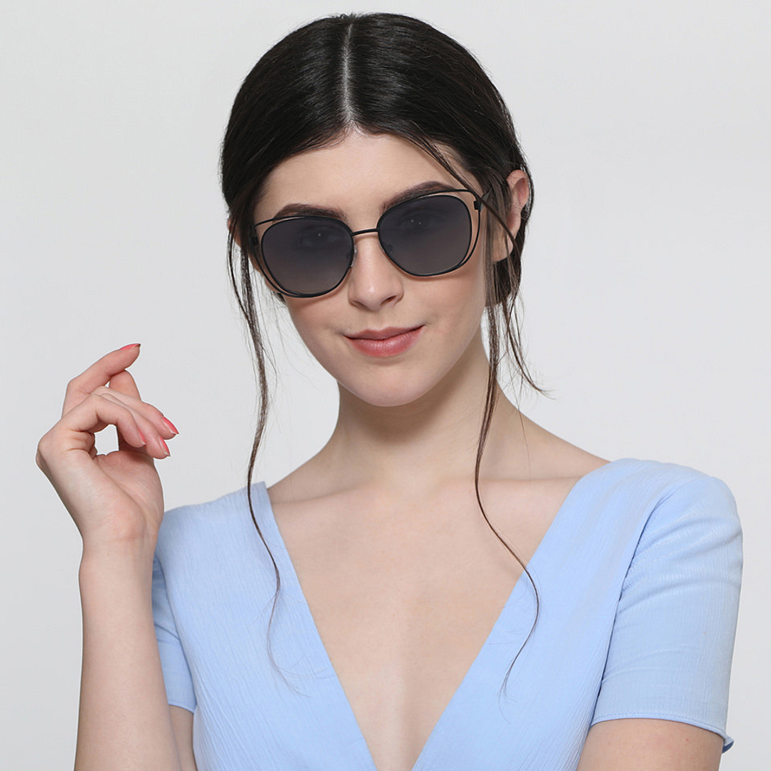 John Jacobs Online Black Full Rim Cat Eye left side