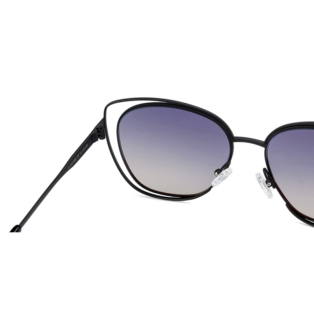 John Jacobs Online Black Full Rim Cat Eye left side