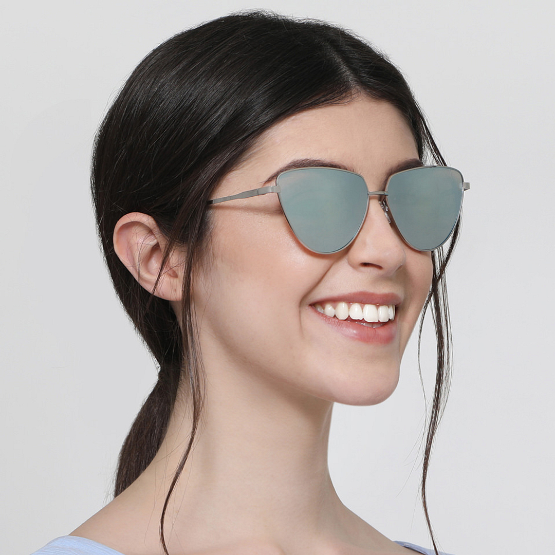 John Jacobs Online Silver Full Rim Cat Eye left side