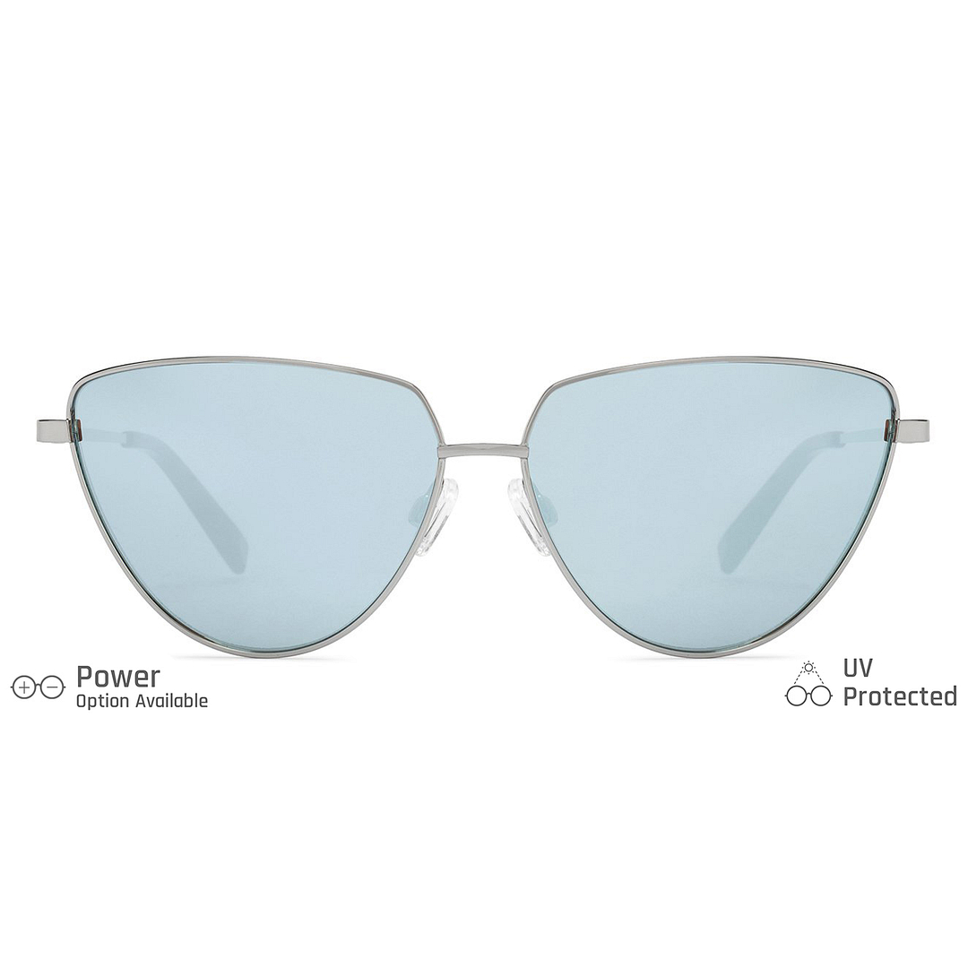 John Jacobs Online Silver Full Rim Cat Eye left side