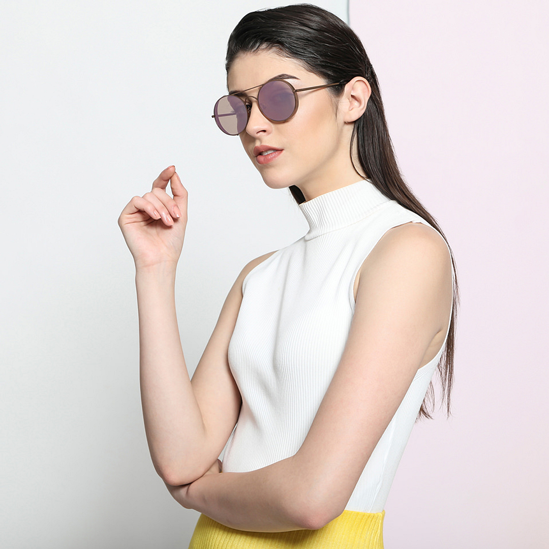 John Jacobs Brown Full Rim Round right side