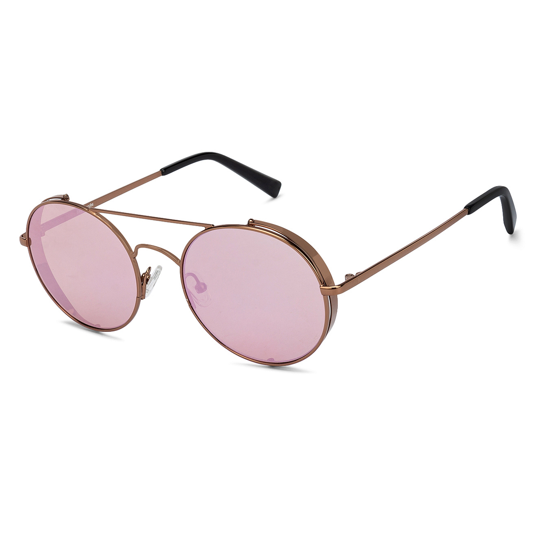 John Jacobs Brown Full Rim Round left side