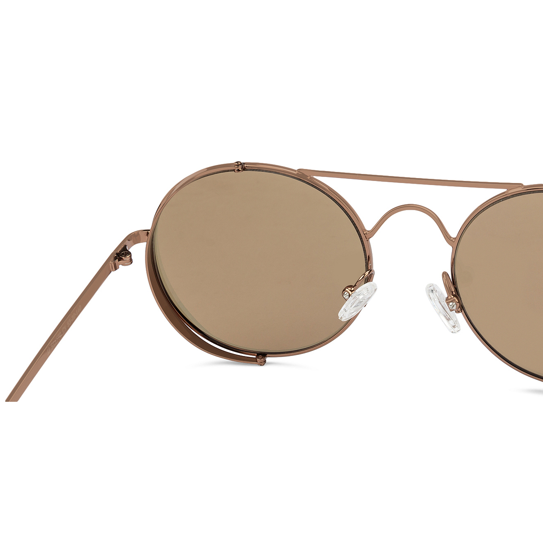 John Jacobs Brown Full Rim Round left side