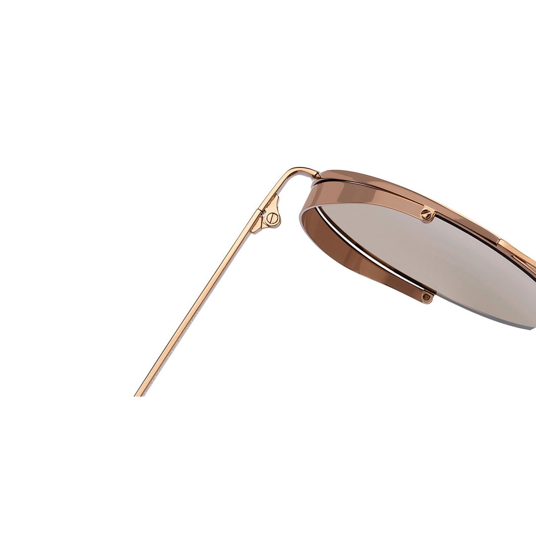 John Jacobs Brown Full Rim Round left side