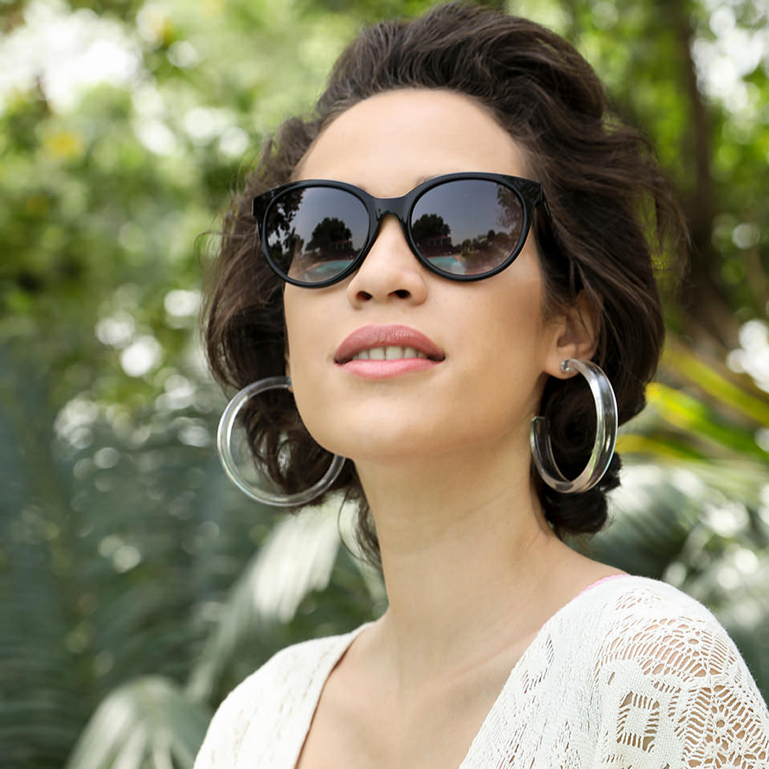 John Jacobs Online Black Full Rim Cat Eye left side