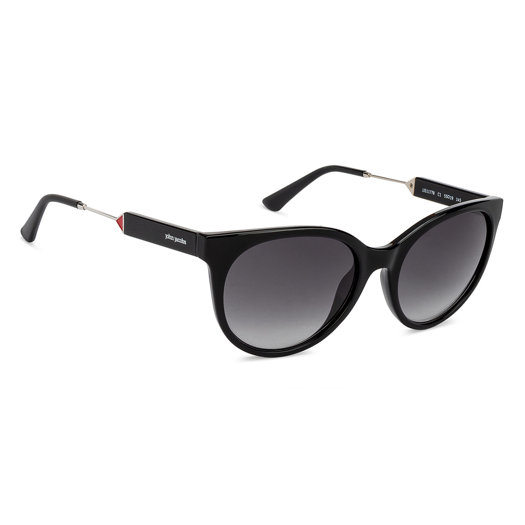 John Jacobs Online Black Full Rim Cat Eye left side