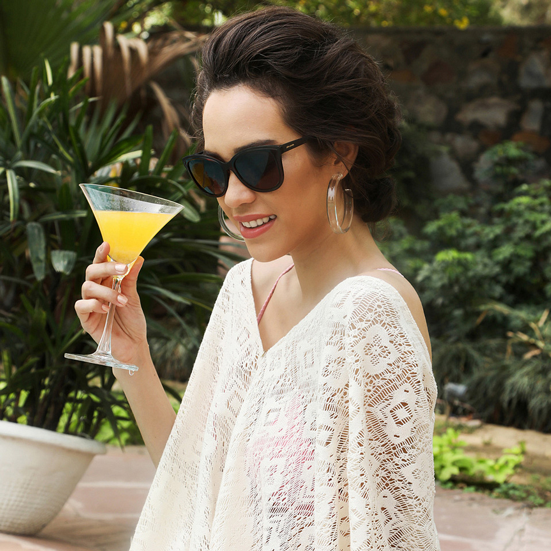 John Jacobs Online Light Brown Full Rim Cat Eye right side