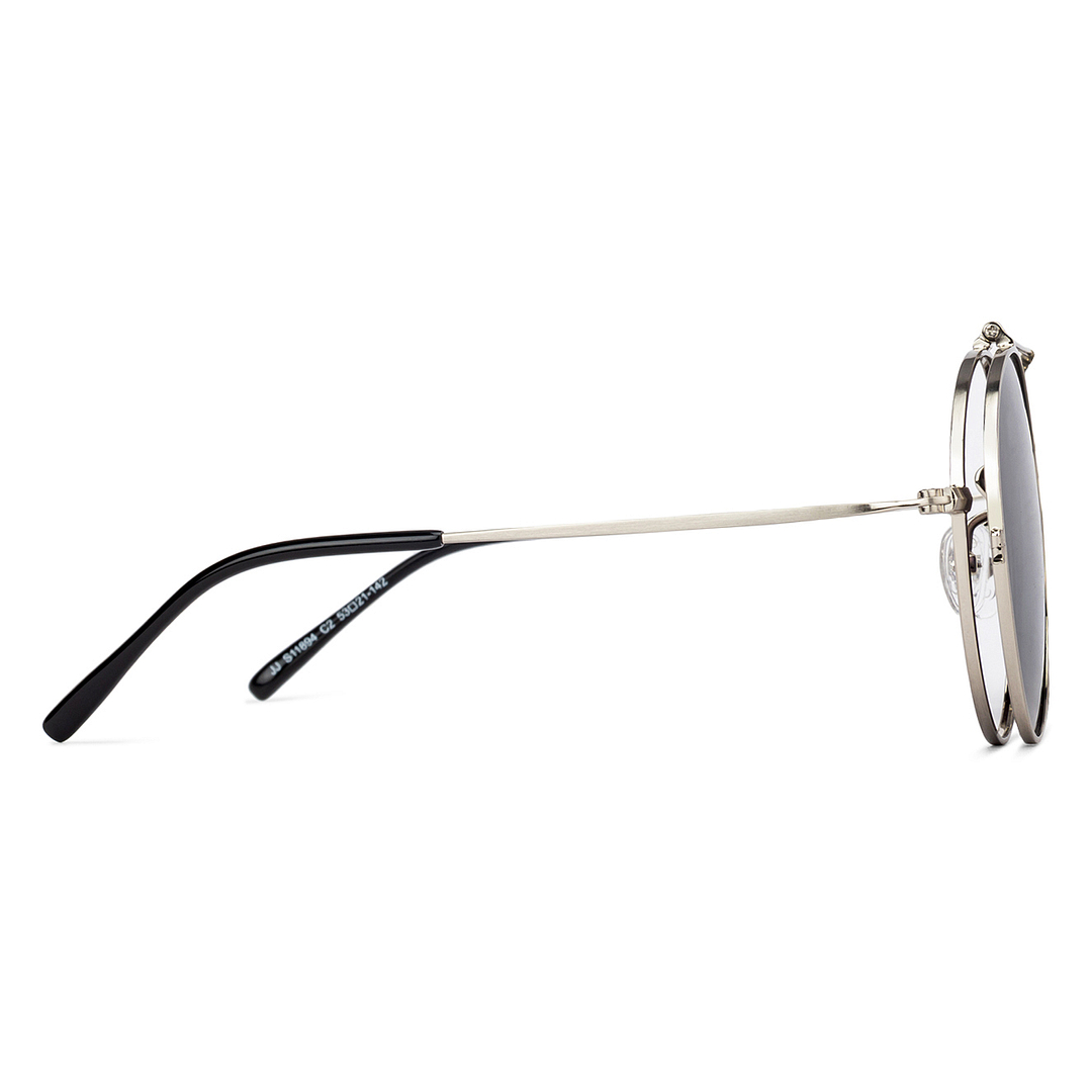 John Jacobs Silver Full Rim Round left side