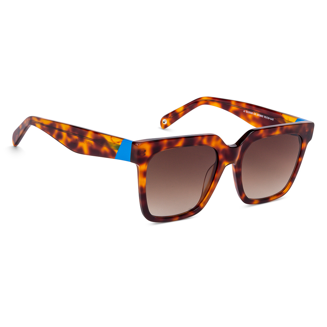 John Jacobs Light Brown Full Rim Square left side