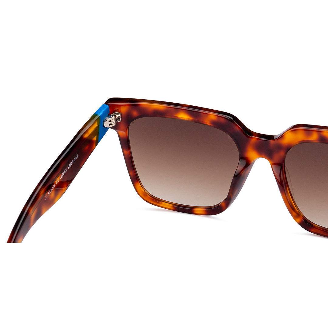 John Jacobs Light Brown Full Rim Square left side