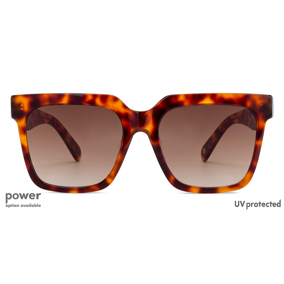 John Jacobs Light Brown Full Rim Square left side