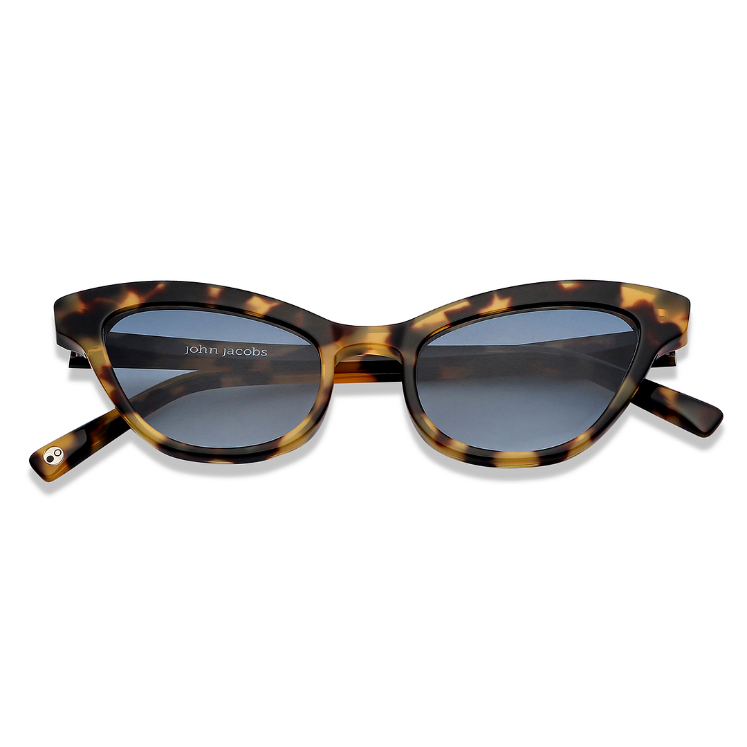 John Jacobs Online Light Brown Full Rim Cat Eye left side