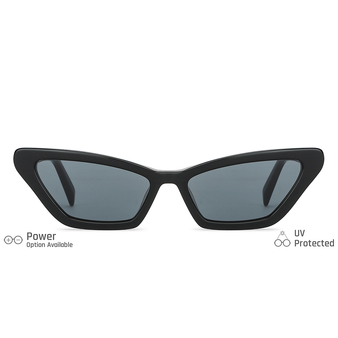 John Jacobs Black Full Rim Geometric left side