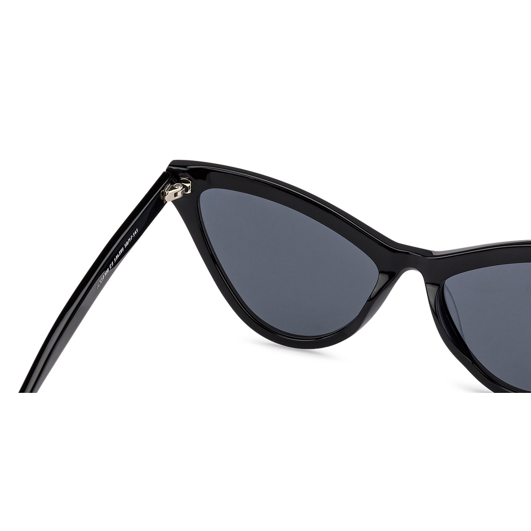 John Jacobs Black Full Rim Cat Eye right side