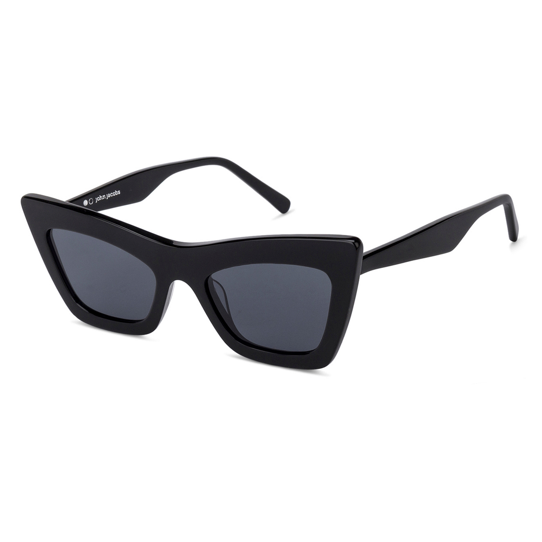 John Jacobs Black Full Rim Cat Eye right side
