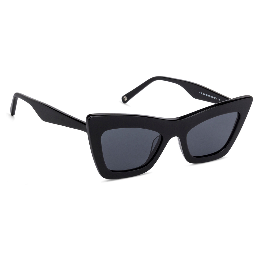 John Jacobs Black Full Rim Cat Eye left side