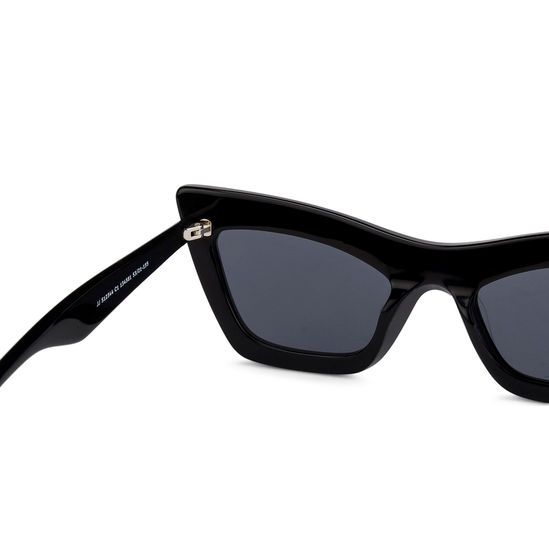 John Jacobs Black Full Rim Cat Eye left side
