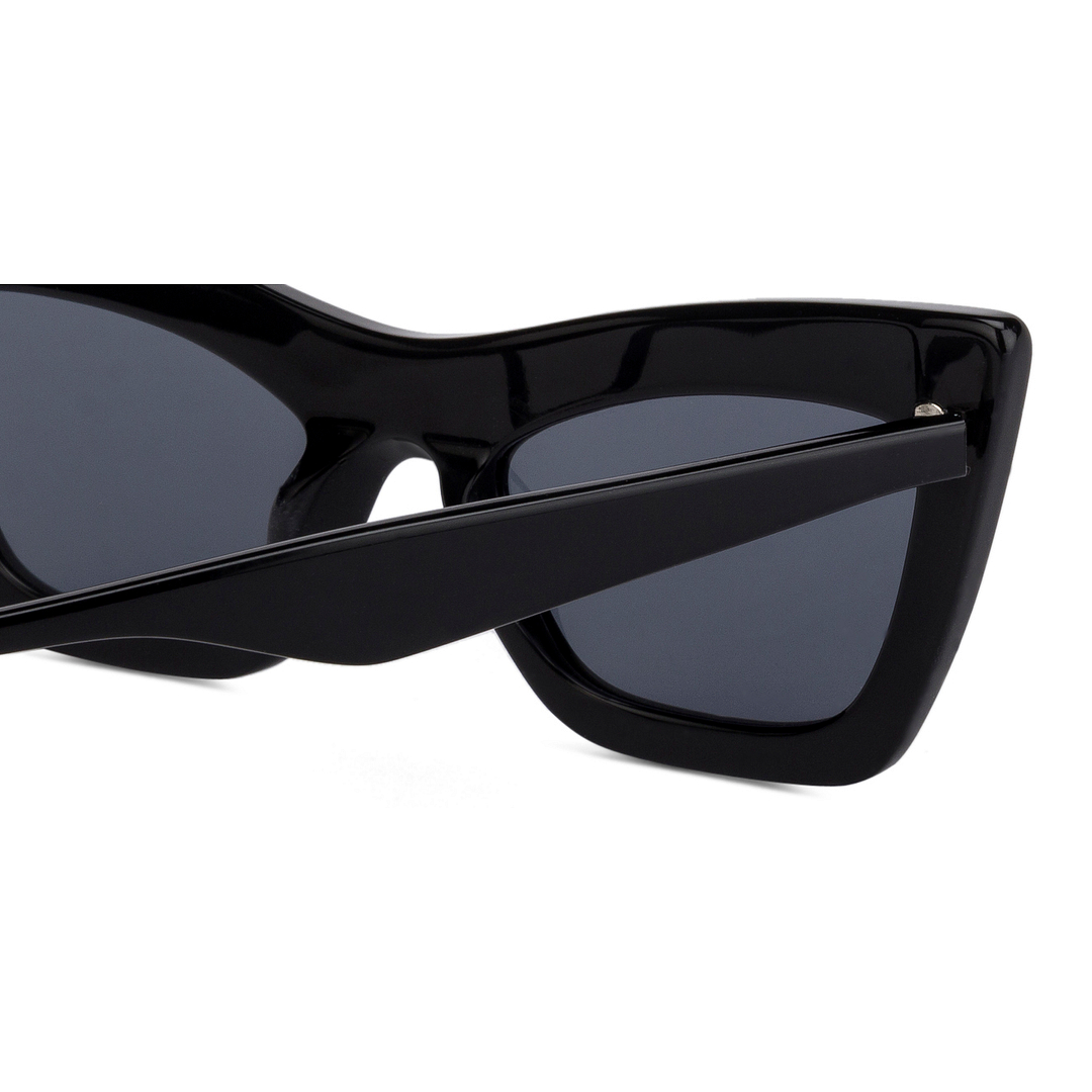 John Jacobs Black Full Rim Cat Eye left side