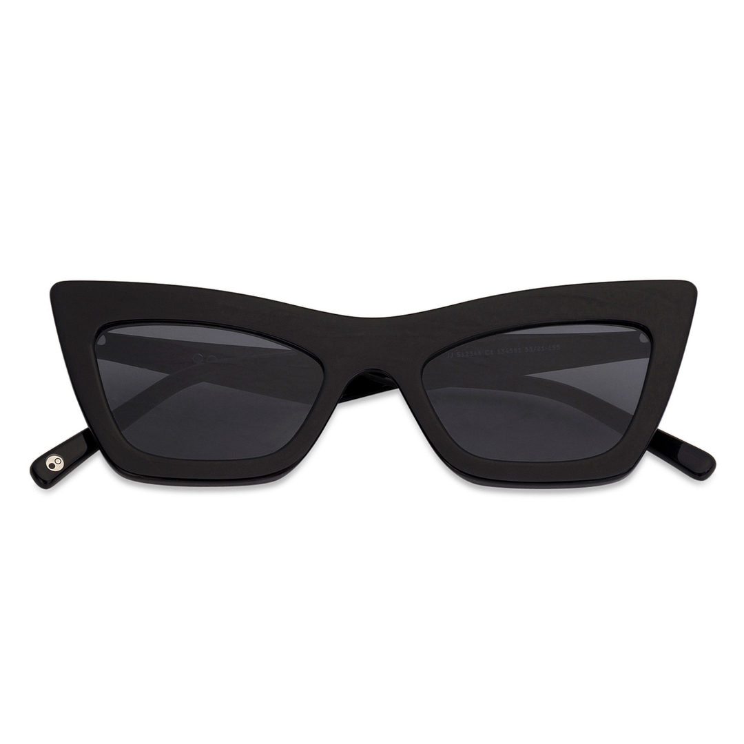 John Jacobs Black Full Rim Cat Eye right side