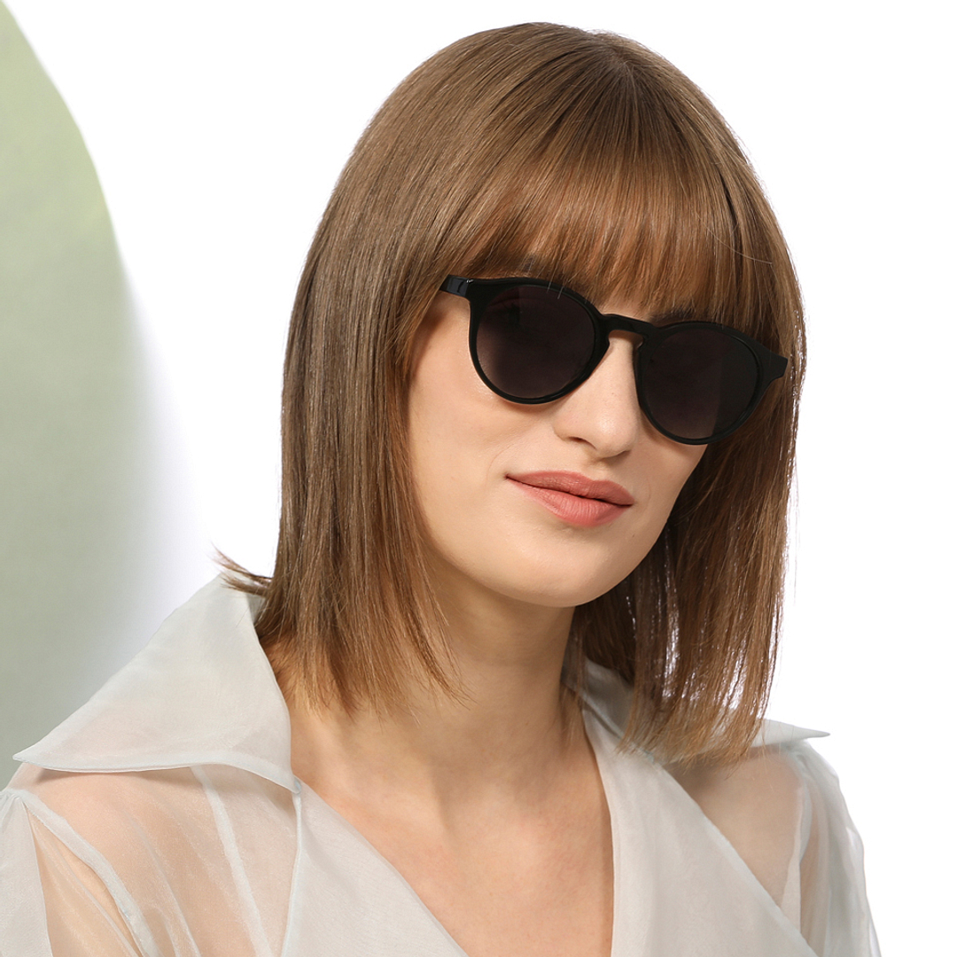 John Jacobs Black Full Rim Round left side