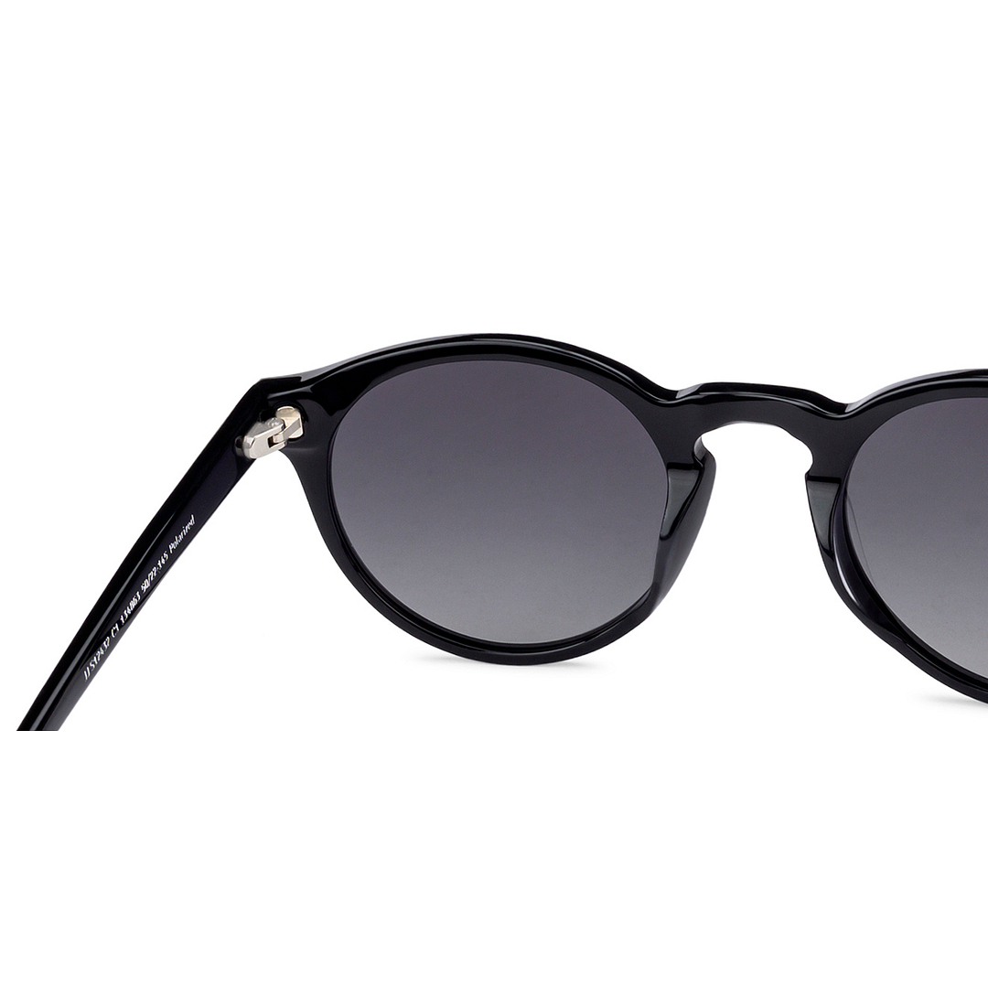 John Jacobs Black Full Rim Round right side