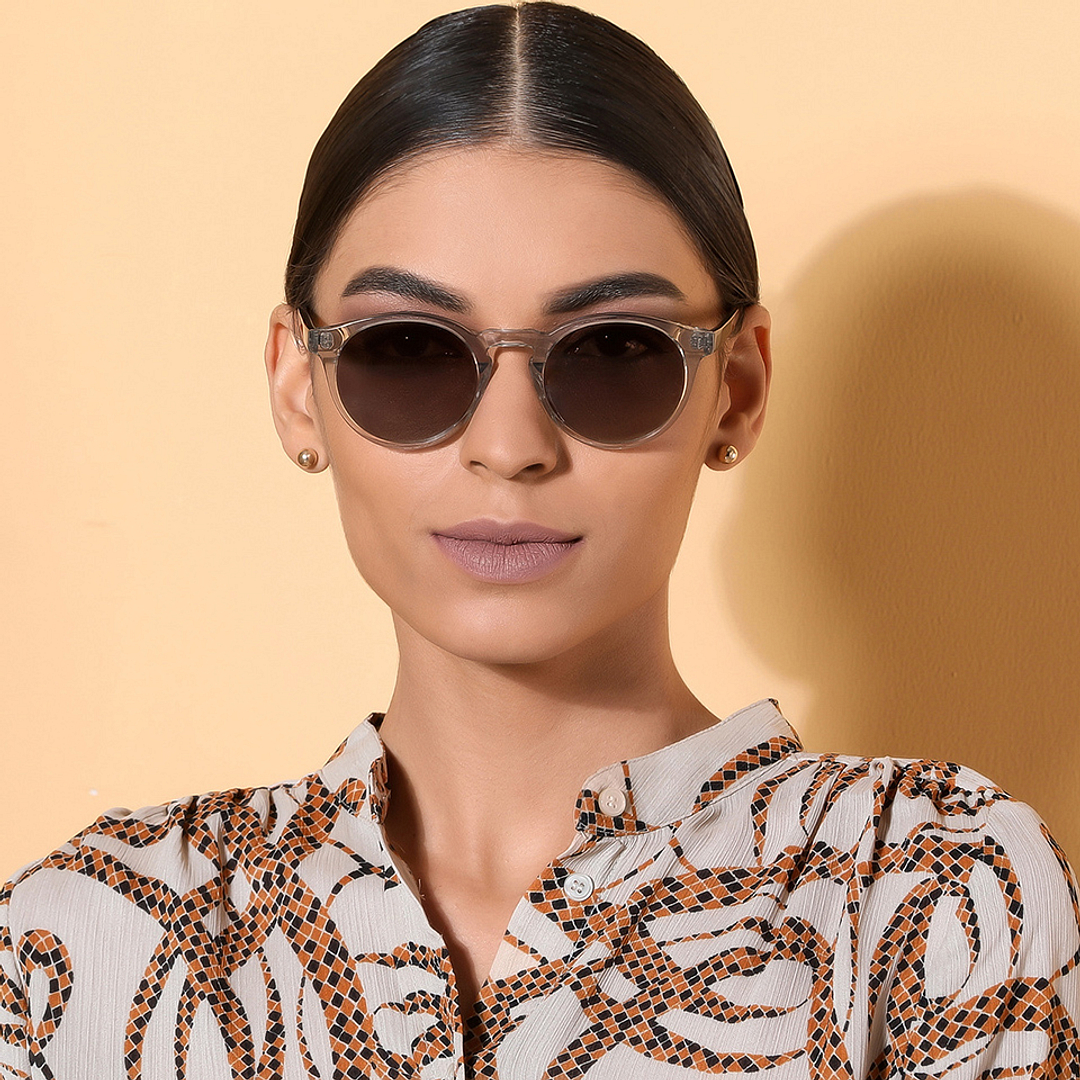 John Jacobs Online Crystal Transparent Full Rim Round right side