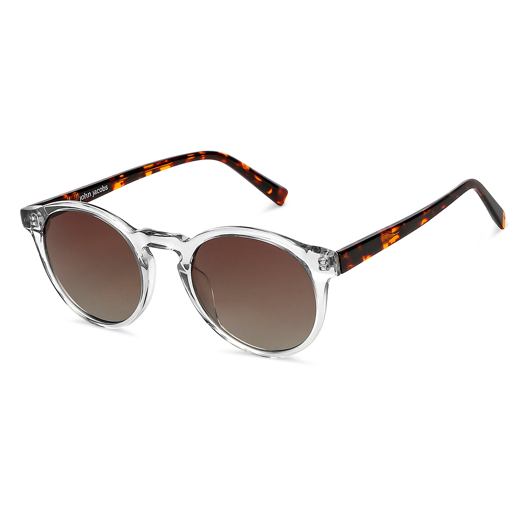 John Jacobs Online Crystal Transparent Full Rim Round left side