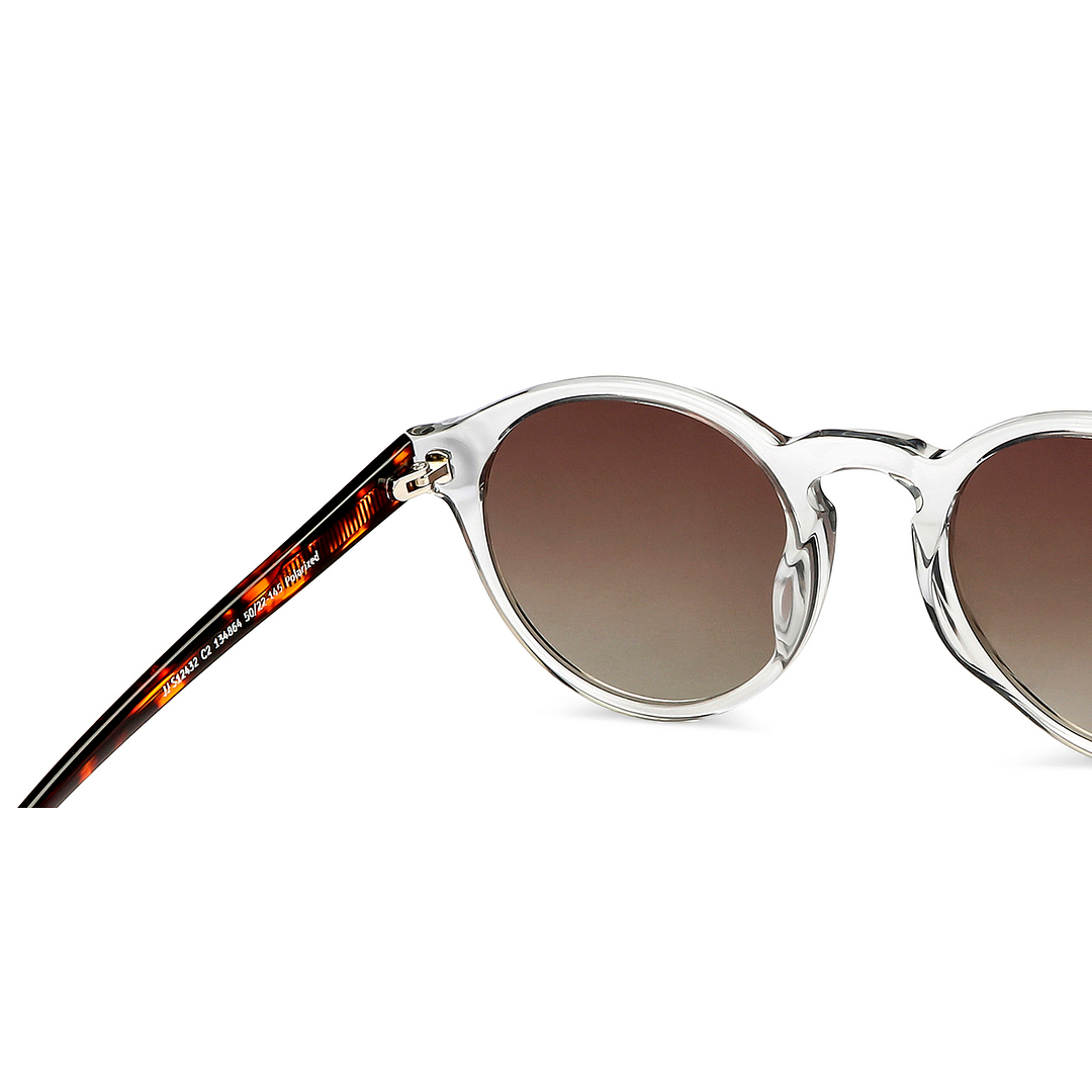 John Jacobs Online Crystal Transparent Full Rim Round left side