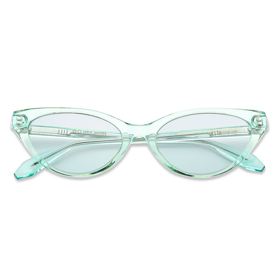 John Jacobs Online Crystal Transparent Full Rim Cat Eye left side