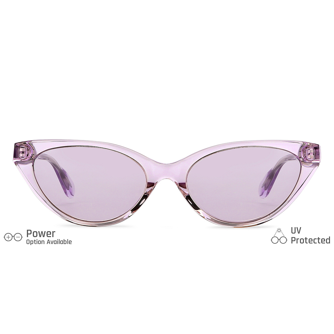 John Jacobs Online Purple Transparent Full Rim Cat Eye right side