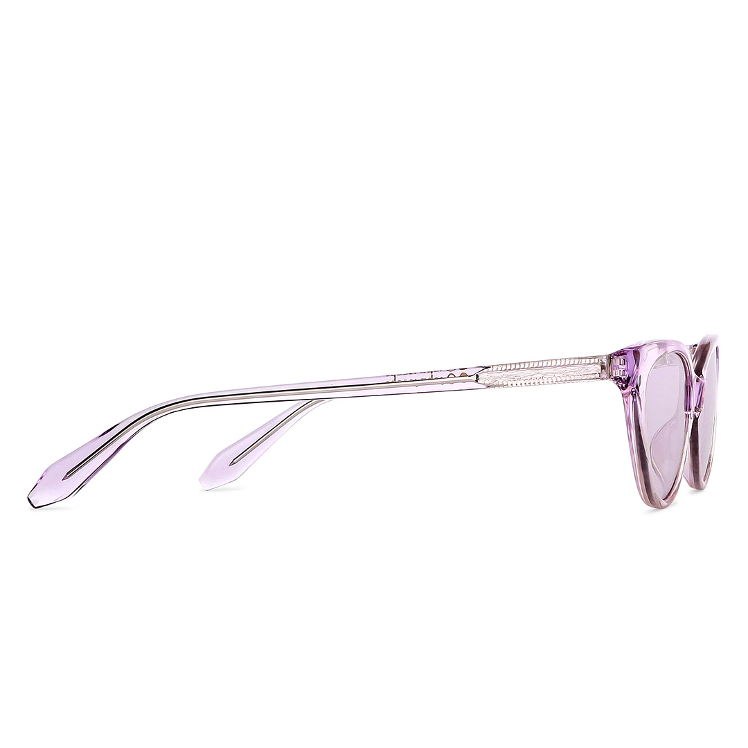 John Jacobs Online Purple Transparent Full Rim Cat Eye left side