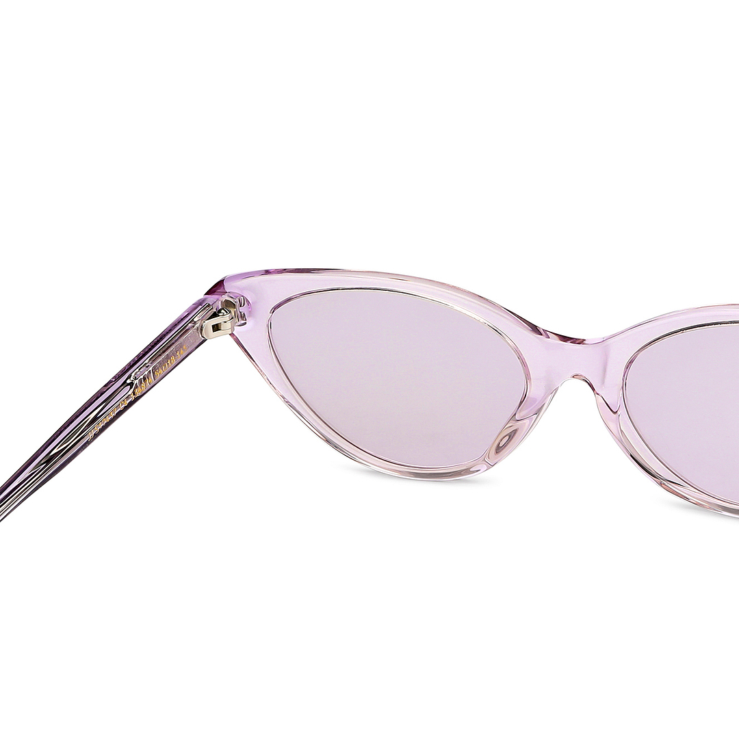 John Jacobs Online Purple Transparent Full Rim Cat Eye right side