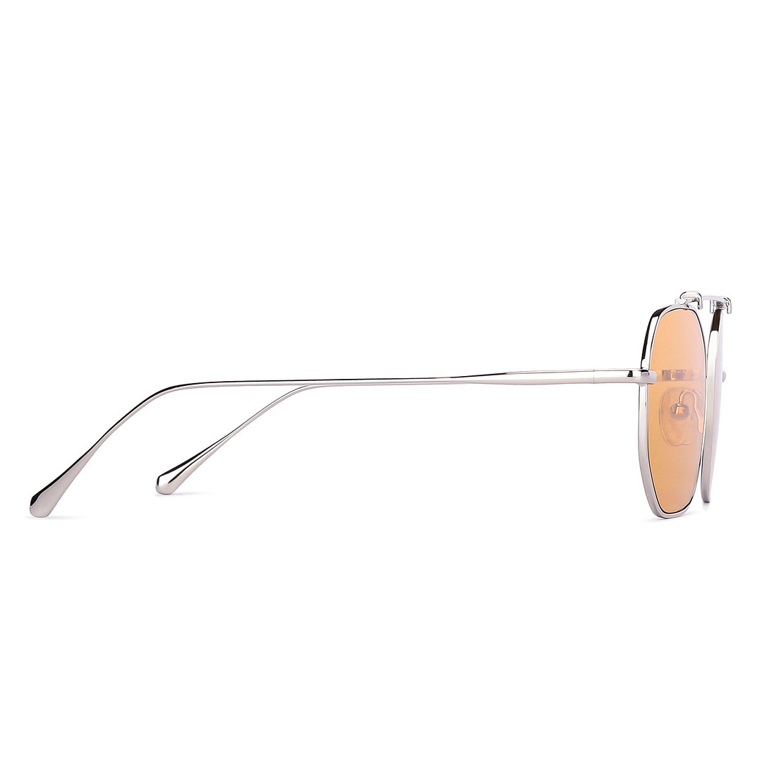 John Jacobs Silver Full Rim Geometric left side
