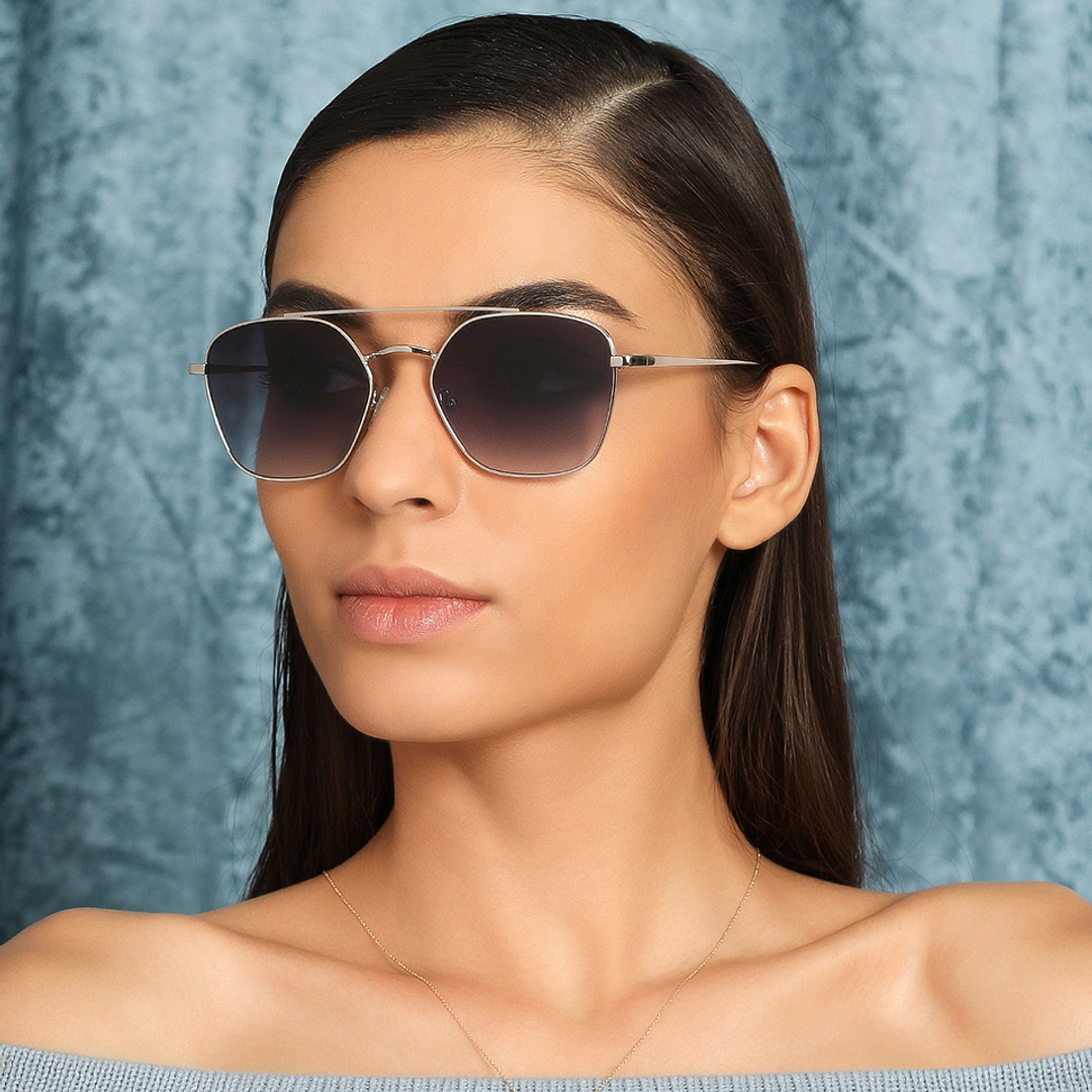 John Jacobs Silver Full Rim Hexagonal left side