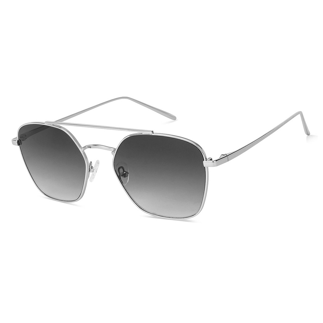 John Jacobs Silver Full Rim Hexagonal left side