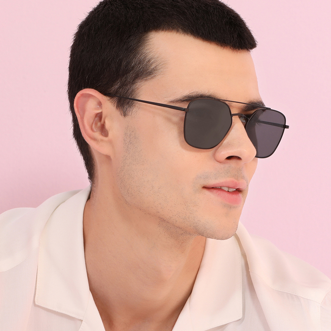 John Jacobs Black Full Rim Hexagonal right side