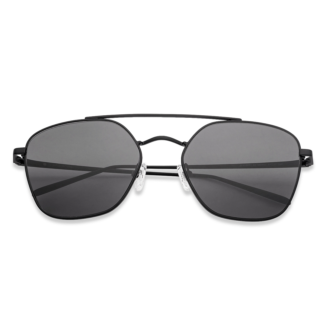 John Jacobs Black Full Rim Hexagonal left side