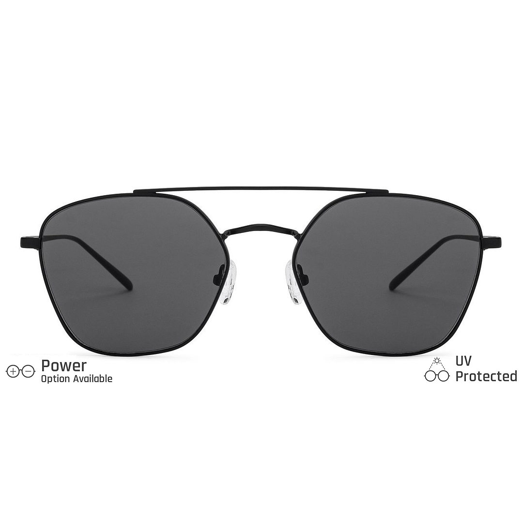 John Jacobs Black Full Rim Hexagonal left side