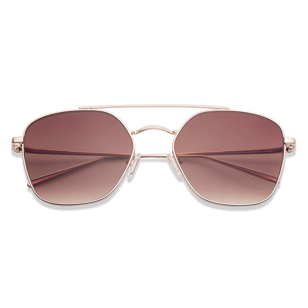 John Jacobs Gold Full Rim Hexagonal left side