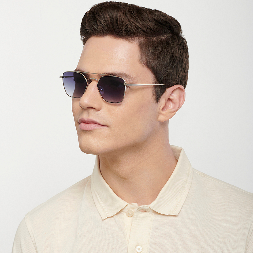 John Jacobs Silver Full Rim Hexagonal right side