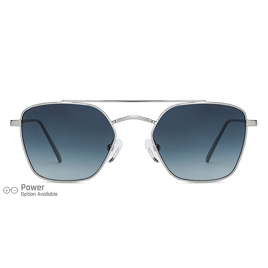 John Jacobs Silver Full Rim Hexagonal left side