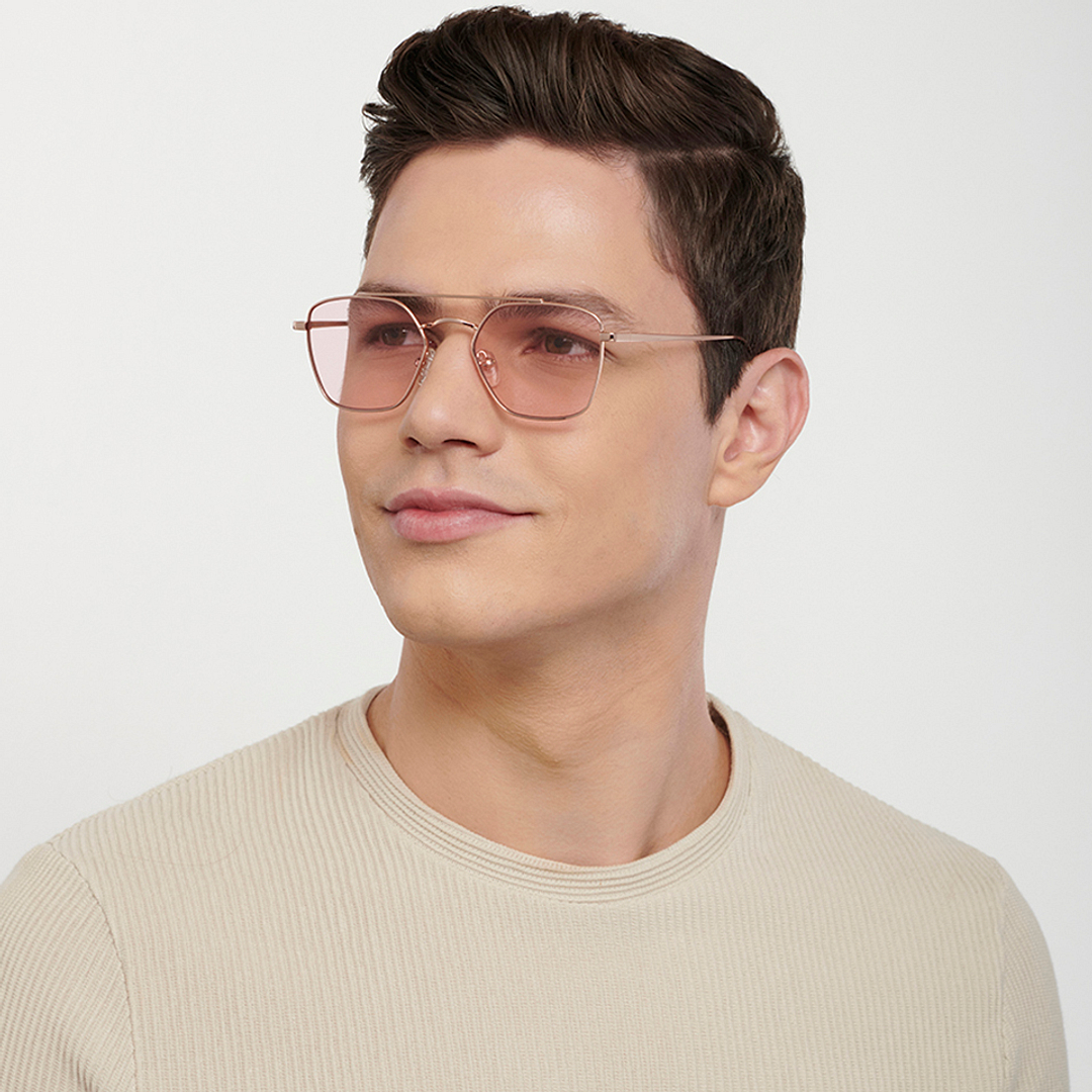 John Jacobs Online Rose Gold Full Rim Aviator right side