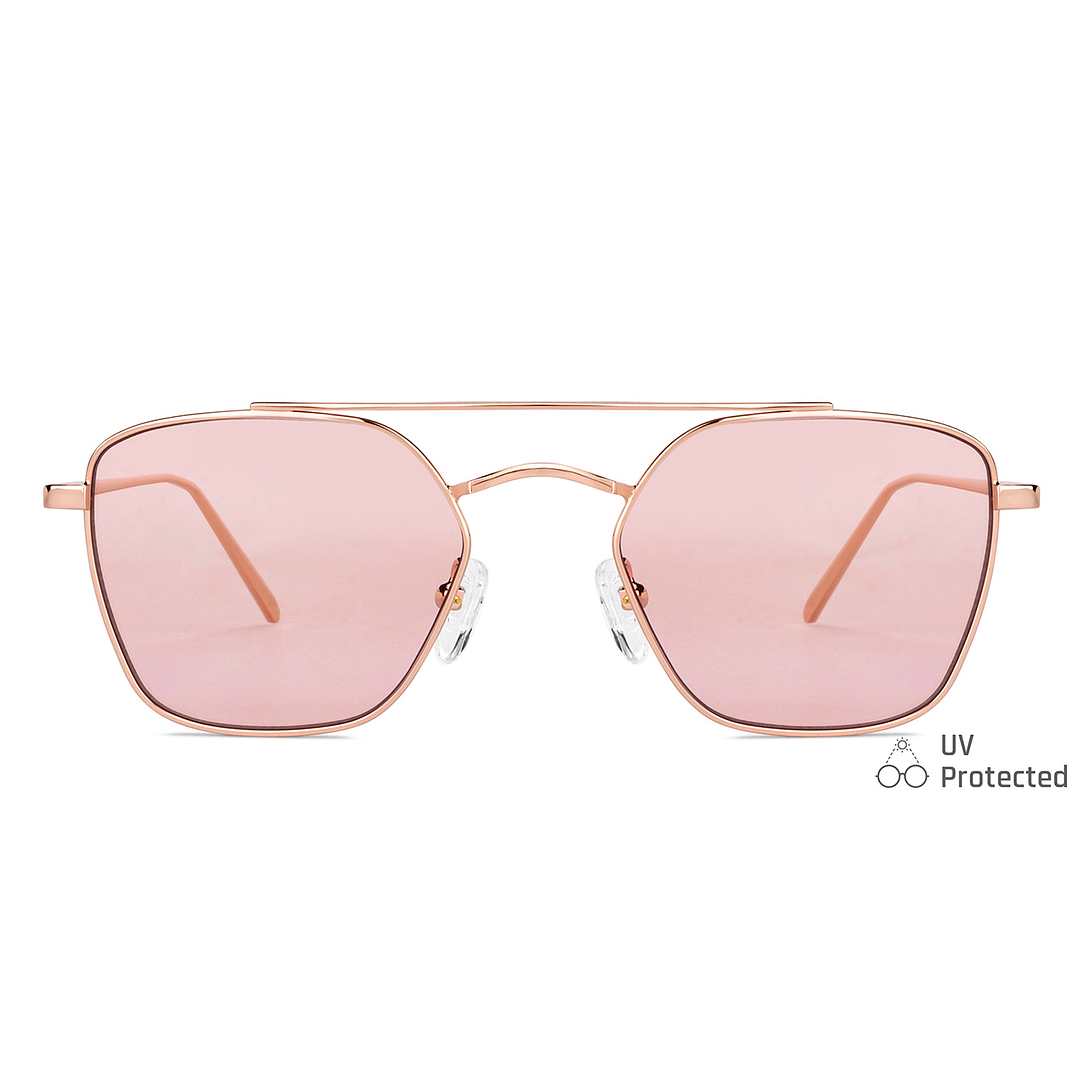 John Jacobs Online Rose Gold Full Rim Aviator left side