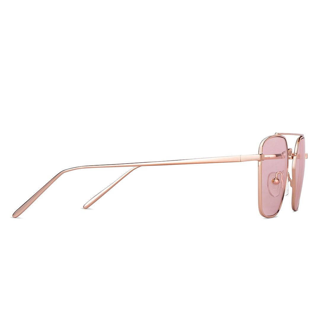 John Jacobs Online Rose Gold Full Rim Aviator left side