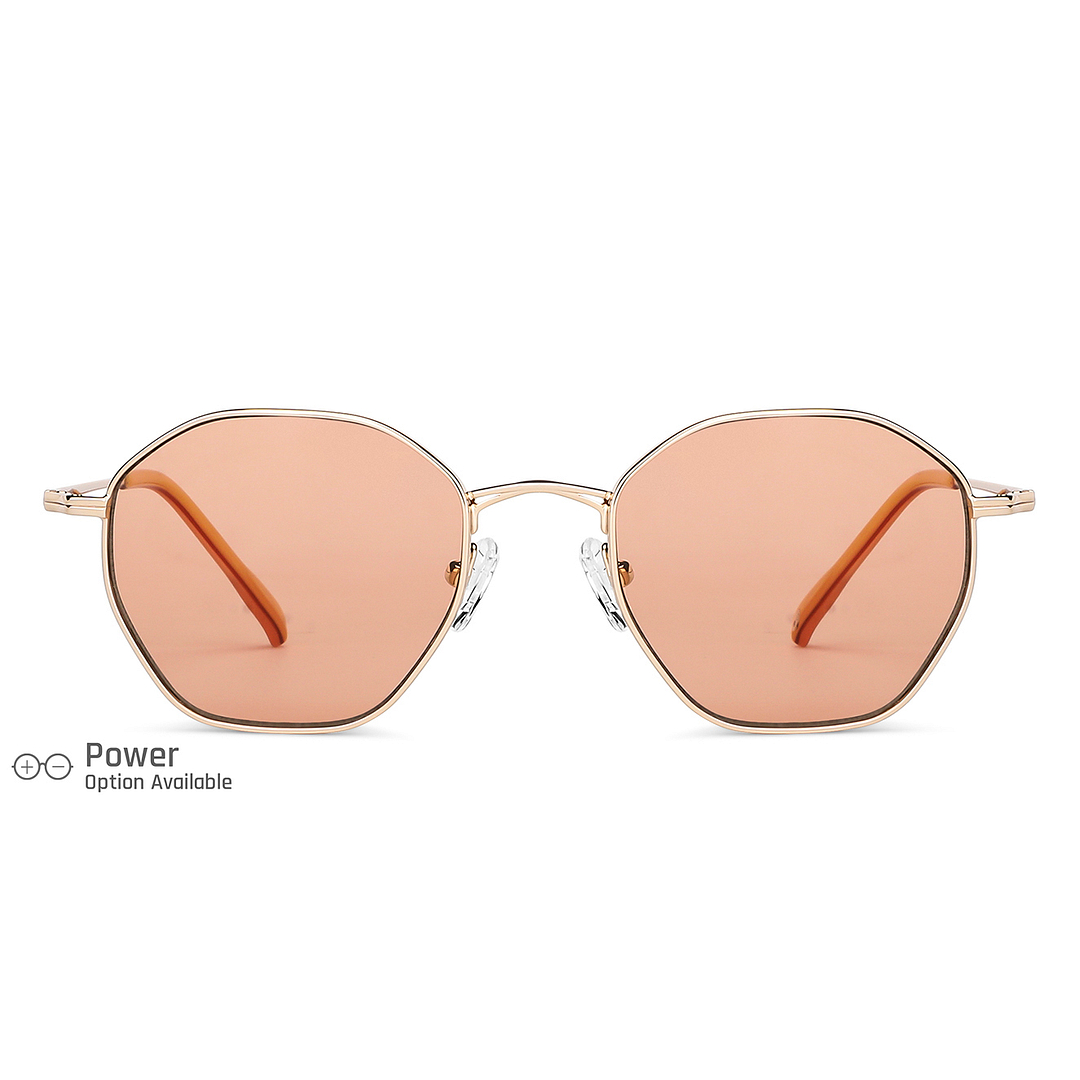 John Jacobs Online Gold Full Rim Hexagonal right side