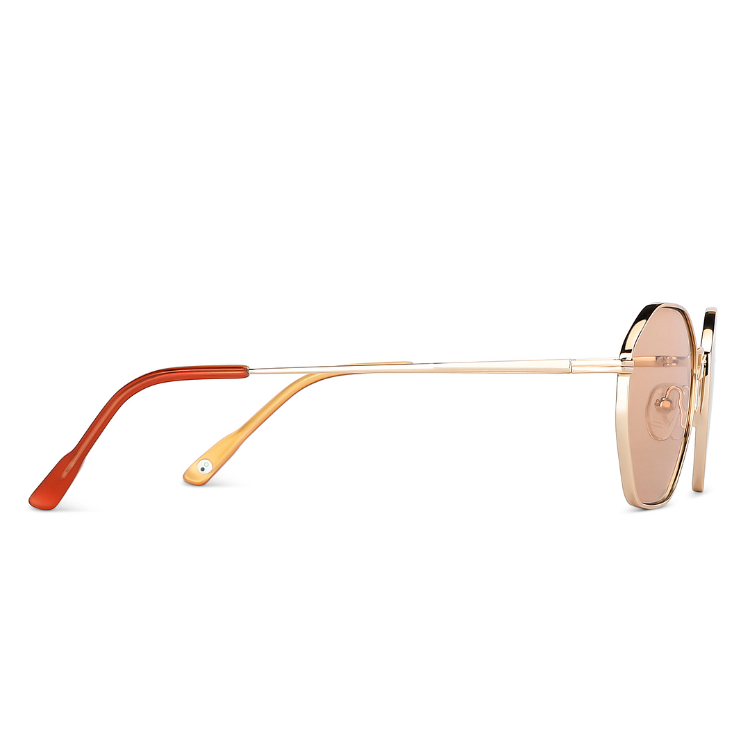 John Jacobs Online Gold Full Rim Hexagonal left side