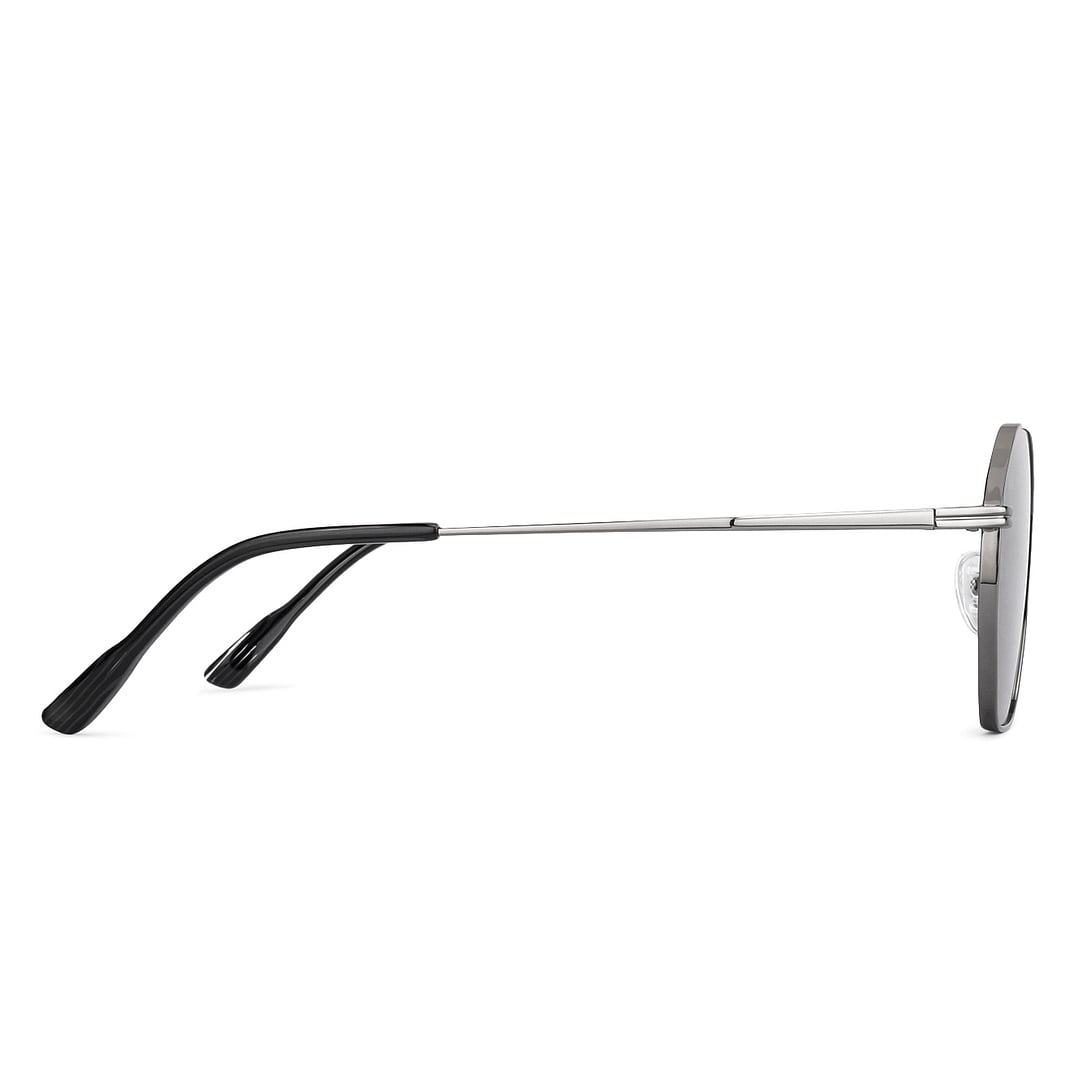 John Jacobs Gunmetal Full Rim Hexagonal left side