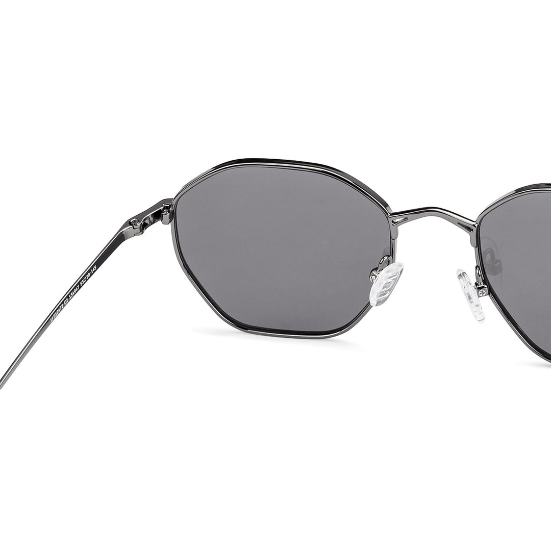 John Jacobs Gunmetal Full Rim Hexagonal right side